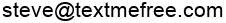 TextMeFree Contact Email Address - Click